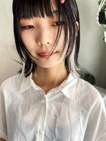 リシェスバイエンヴィー 西宮北口(Riches by ENVY) "顔まわりウルフ　インナーカラーホワイト　セクションカラー"