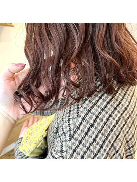 センスヘア(SENSE Hair) ブリーチなし！ピンク強めのピンクブラウン！