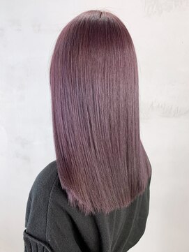 アイティーバイアルバム 八王子店(IT by ALBUM) ラベンダーピンク_外ハネボブセクションカラー_ba380782