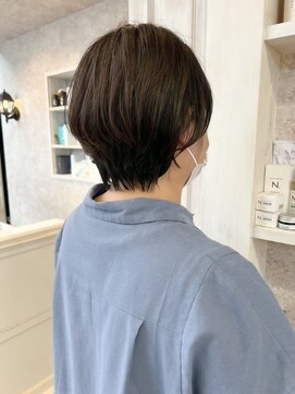 キャアリー(Caary) 福山市美容室Caary人気 ひし形ショートボブ艶ボブ春ヘア