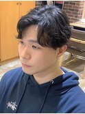 韓国式毛流れパーマ/メンズ縮毛矯正カルマパーマ流れる縮毛矯正