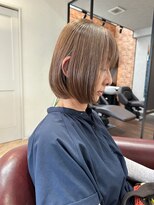 ハーツ(Heart's)&nbsp;パツっとボブ×白髪ぼかしナチュラルブラウン