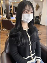 リコバイアフロート(riko by afloat)&nbsp;ブルーブラック/レイヤーカット/顔まわりカット/韓国ヘア