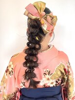 ヘアーブランドジン ヴェール(HAIR BRAND Jin Vert) 金箔×金ピン編みおろしスタイル
