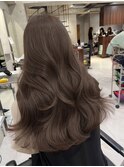 艶髪レイヤーカット韓国ヘアーグレージュ髪質改善トリートメント