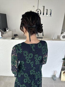オル('olu) リボンツインお団子アレンジ
