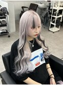 【純白ホワイトカラー×エクステ80本/ポイントブラック】SAKI