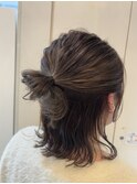 簡単アレンジハーフアップ
