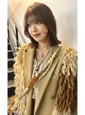 大人可愛い小顔こなれカールチョコレートカラーブリーチなし