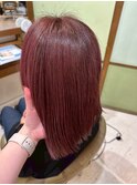 ピンクベージュ×白髪染め