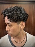 ツーブロック×波巻きスパイラルミックス
