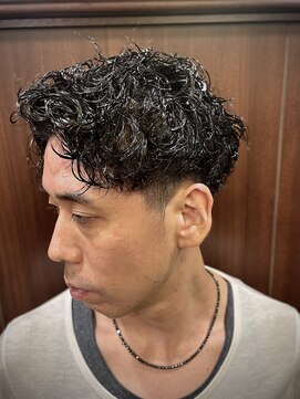 ヒロギンザ 六本木店(HIRO GINZA) ツーブロック×波巻きスパイラルミックス