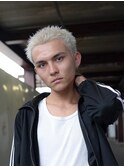 ツイストパーマ七三オールバックマッシュウルフスリークショート