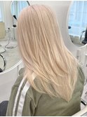 !ダブルカラーホワイトブロンド金髪ホワイトベージュ#原宿