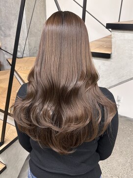 ミリ(mm) レイヤーカット ブラウンベージュ カラー 韓国 髪質改善 仙台