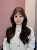 着物ヘア/大人ガーリー/ダークアッシュ/似合わせカット/渋谷