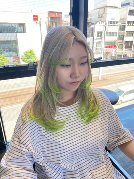 ガルボ ヘアー(garbo hair) 艶髪 ハイトーンカラー デザインカラー