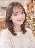 大人可愛い20代30代40代50代ウルフレイヤーボブ丸みショートボブ
