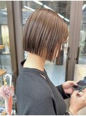 似合わせカット ボブヘア 縮毛矯正 ミニボブ 切りっぱなしボブ