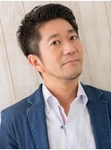 40代50代清潔感ダークアッシュ短髪フェードスタイルi戸田公園