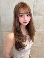 Moalana 名古屋 栄/髪質改善/縮毛矯正/レイヤー【モアラナ】&nbsp;ミルクティーベージュ/クラゲヘア/顔周り/シースルー/名駅