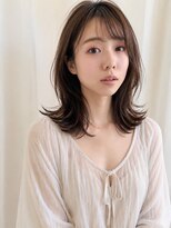 キース ヘアアンドメイク 恵比寿(kith. hair&make)&nbsp;透明感ブラウン/ミディアムレイヤーカット/くびれ