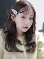 ラボヌールヘアーレーヴ 池袋店(La Bonheur hair reve)&nbsp;レイヤーカット小顔カットミディアムレイヤーミントベージュ