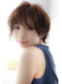 低温デジタルポイントパーマでふんわりショート♪