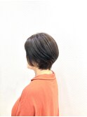 40代50代60代/ショート/小顔/ショートボブ/艶カラー/暗めカラー/