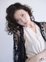 ロアー ヘアー マックイーン 流山おおたかの森店(RAWR hair McQueen)&nbsp;カーリーパーマ_大人ボブ_ウエットスタイル