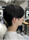 メンズ/アップバング/ツーブロックマッシュ/束感ショート波巻き