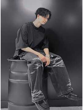 アウル 心斎橋(owl) センターパート×ハンサムショート×ツイストスパイラル×黒髪