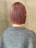 セル(CELL)&nbsp;ショートボブ　ミニボブ　レッドブラウン　ピンクベージュ