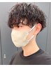 【パサつかないパーマ】メンズカット＋プレミアムケア波巻きパーマ/¥15400