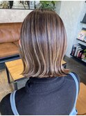 切りっぱなしボブ ハイライト