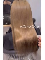 モナルダ(Monarda)&nbsp;☆ブリーチ1回☆王道ミルクティーベージュ☆