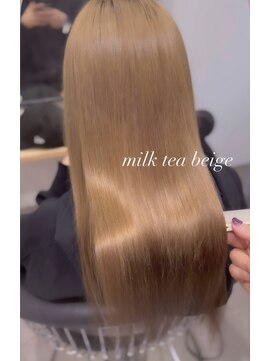 モナルダ(Monarda) ☆ブリーチ1回☆王道ミルクティーベージュ☆