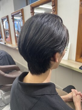 ジパングノアールオム 曳舟店(Zipangu NOIR HOMME) センターパート×ブルーブラック