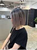 cool contrast balayage