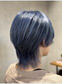 メンズライクミニウルフショートウルフウルフパーマハイライト