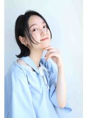 外はねミディアム　透明感カラー　白髪ぼかし　名東区
