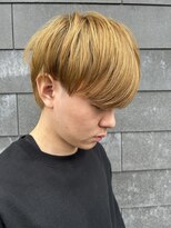 ヒュイル バイ ニアウ(Hwyl by Niau) メンズマッシュセンターパートスパイラルパーマニュアンスパーマ