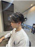 センターパート×ハイライト