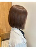 切りっぱなしボブ×パールベージュ_八千代緑が丘駅