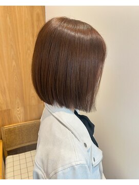 トリート 八千代緑が丘店(TREAT) 切りっぱなしボブ×パールベージュ_八千代緑が丘駅