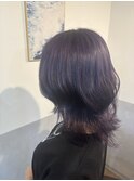 くびれウルフ×馴染むハイトーン"パープルグレージュ"