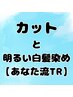 カットと明るい白髪染めとあなた流トリートメント（ケアプロ付き）　￥15,250