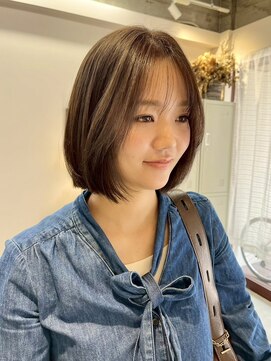 ルックアット(Look at) 【Look at】レイヤーボブ似合わせカット着物ヘアダークアッシュ