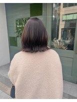 マーシュ(marshu) オリーブグレージュ×レイヤーボブ