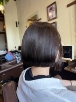 美容室 ブラウン(Brown) 髪質改善アッシュブラウン×ミニボブで夏も涼しく